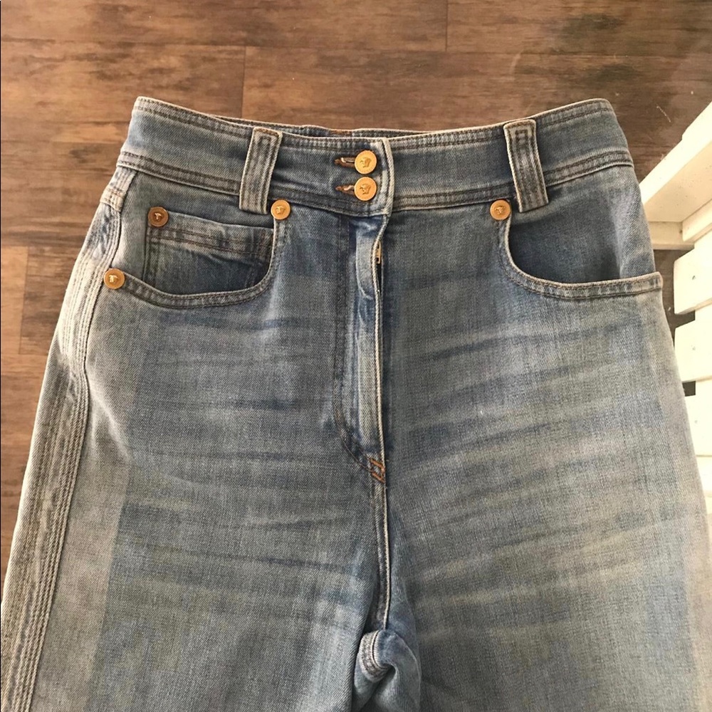 Versace high rise light blue slim fit jeans - Picture 7 of 14